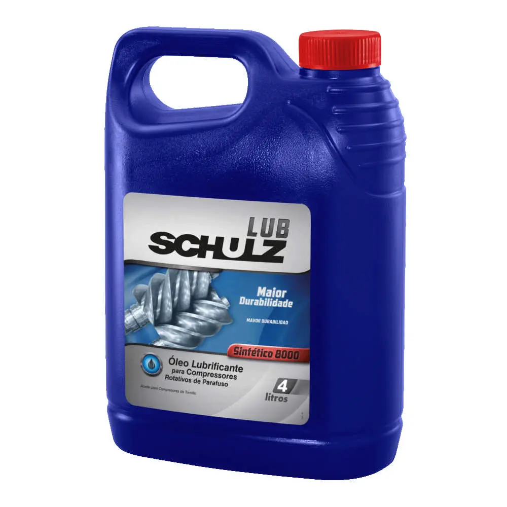 Óleo Lubrificante para Compressor de Parafuso Schulz Sintético 8.000 Horas - 4 Litros
