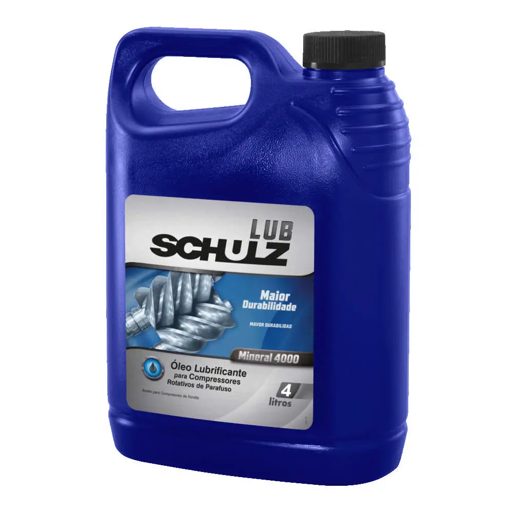 Óleo Lubrificante para Compressor de Parafuso Schulz Mineral 4.000 Horas - 4 Litros