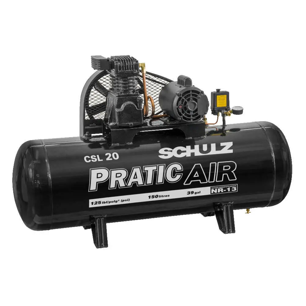 Compressor Pratic Air CSL 20/150 - 20 pcm 150 litros 3 hp