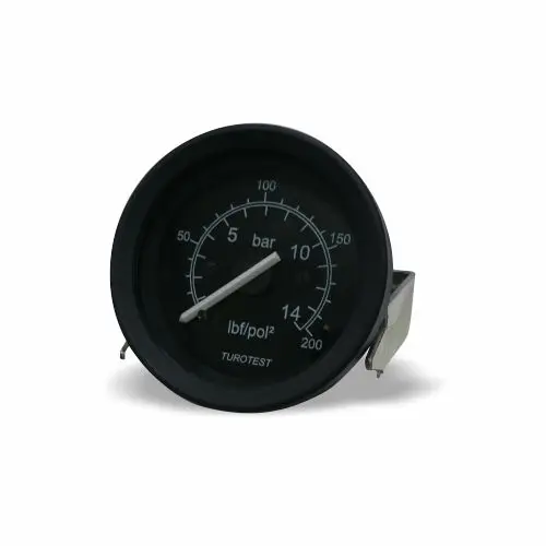 Manômetro Horizontal para Compressor Schulz - 200PSI - 0-14BAR - 011.0110-0/AT